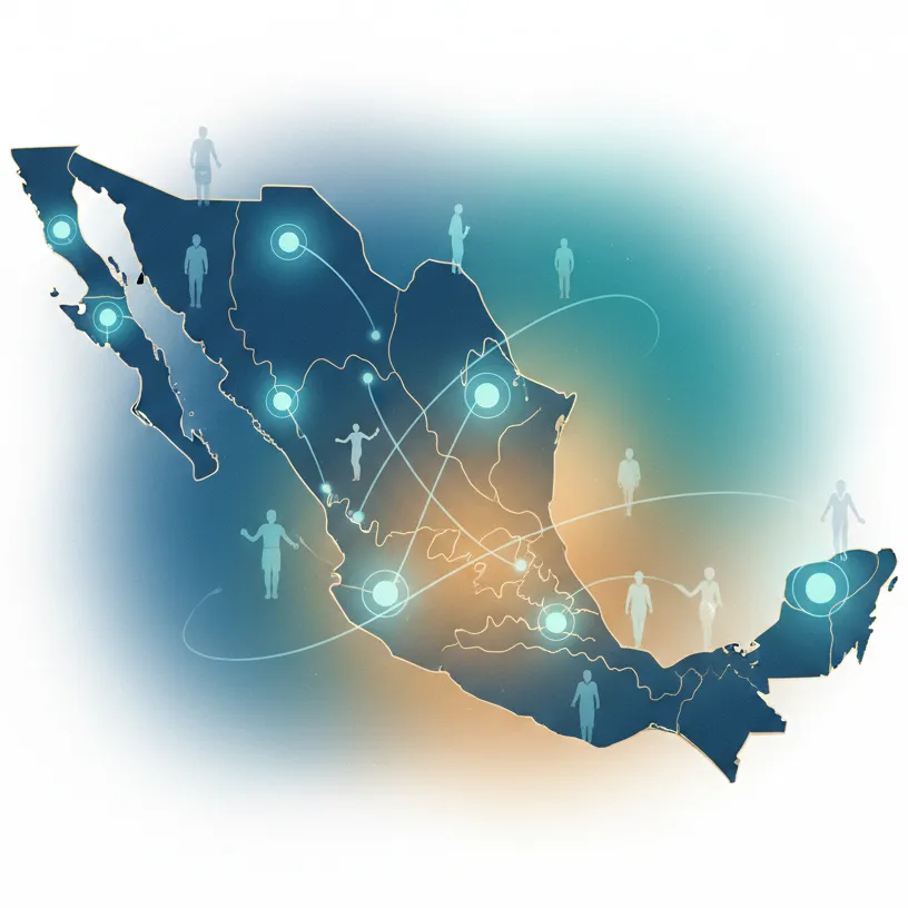 Mapa de México con presencia de Kiitos